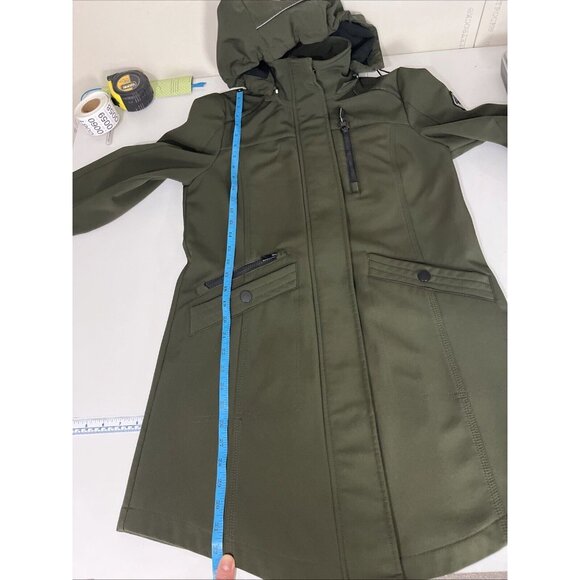 Alpine North Softshell Long Coat in Dark Green Womens Size S - Picture 11 of 13